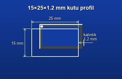 Dikdörtgen kutu profil fiyatları 2026