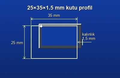 Dikdörtgen kutu profil fiyatları 2026