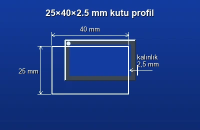 Dikdörtgen kutu profil fiyatları 2026
