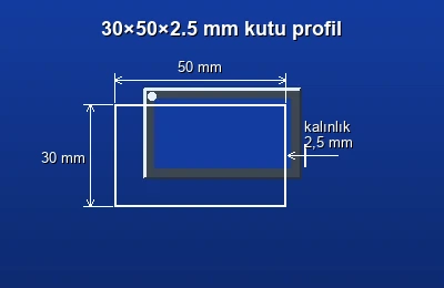 Dikdörtgen kutu profil fiyatları 2026