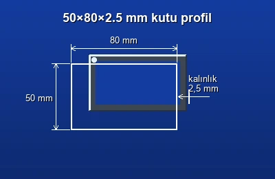 Dikdörtgen kutu profil fiyatları 2026